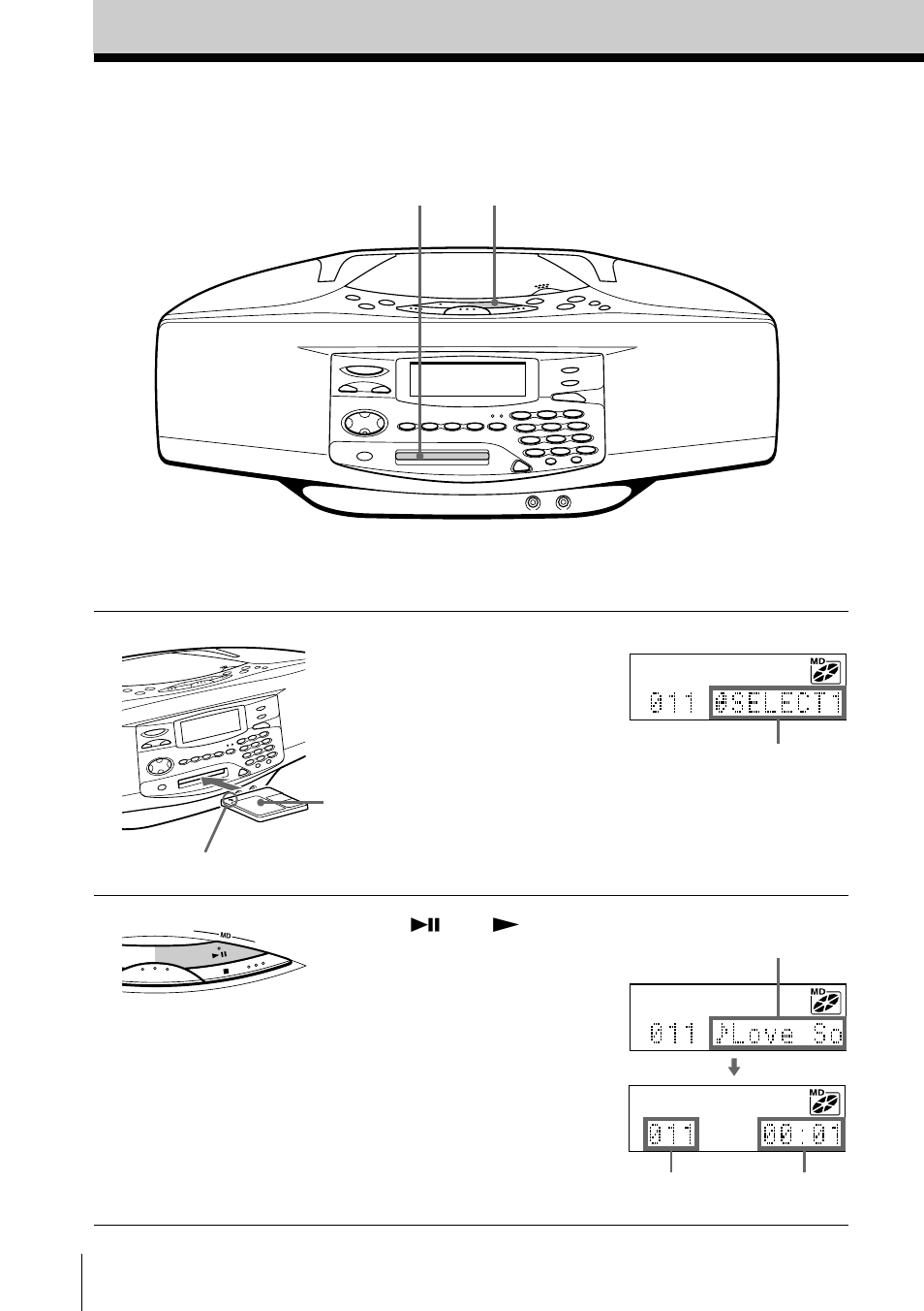 Reproducción de md | Sony MINIDISC ZS-M35 User Manual | Page 90 / 164