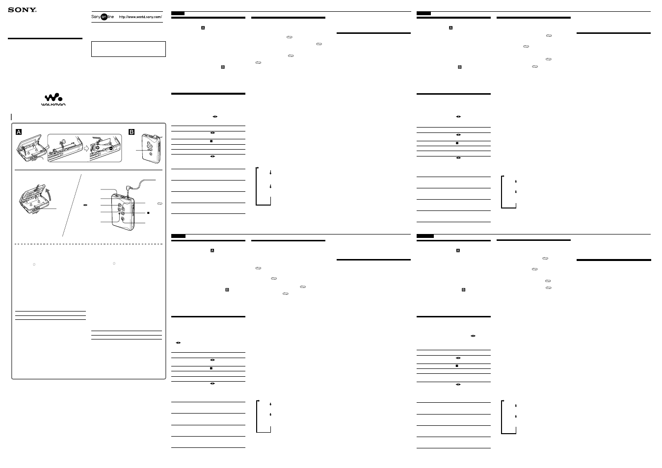 Sony WM-EX501 User Manual | 2 pages