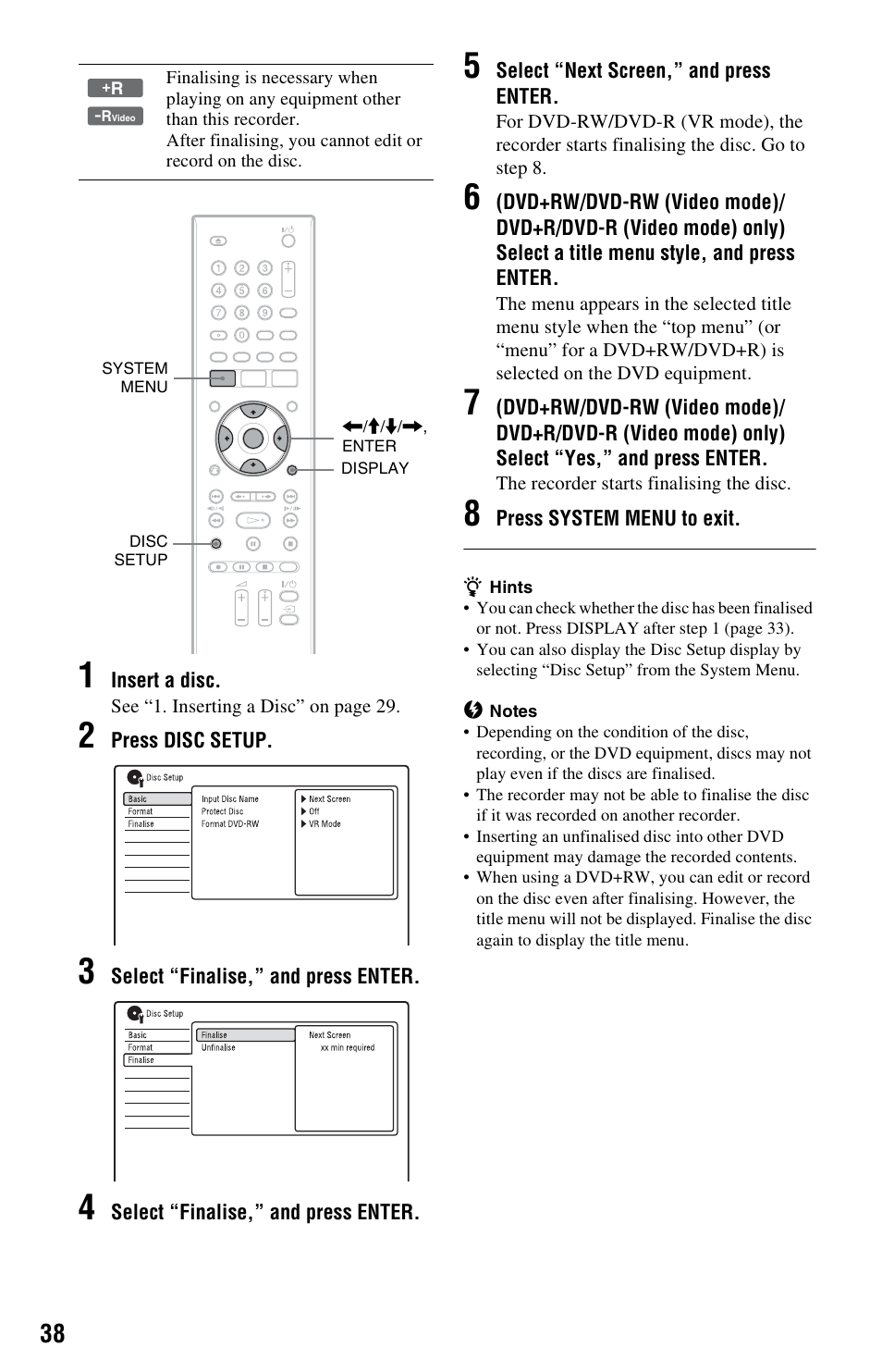 Sony RDR-GX350 User Manual | Page 38 / 112