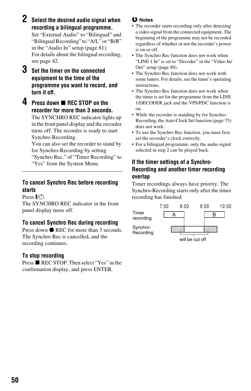 Sony RDR-GX350 User Manual | Page 50 / 112