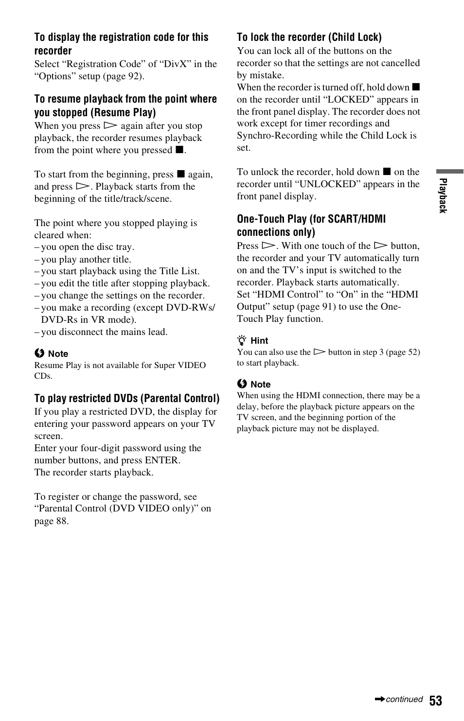 Sony RDR-GX350 User Manual | Page 53 / 112