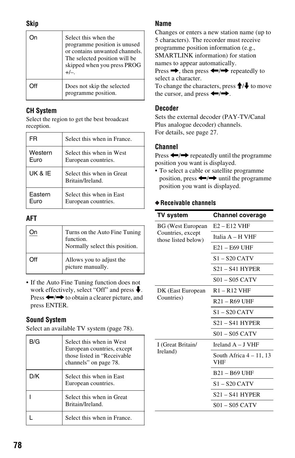 Sony RDR-GX350 User Manual | Page 78 / 112