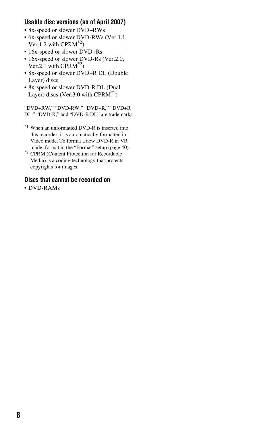 Sony RDR-GX350 User Manual | Page 8 / 112