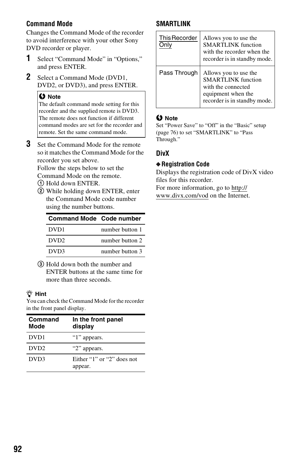 Sony RDR-GX350 User Manual | Page 92 / 112