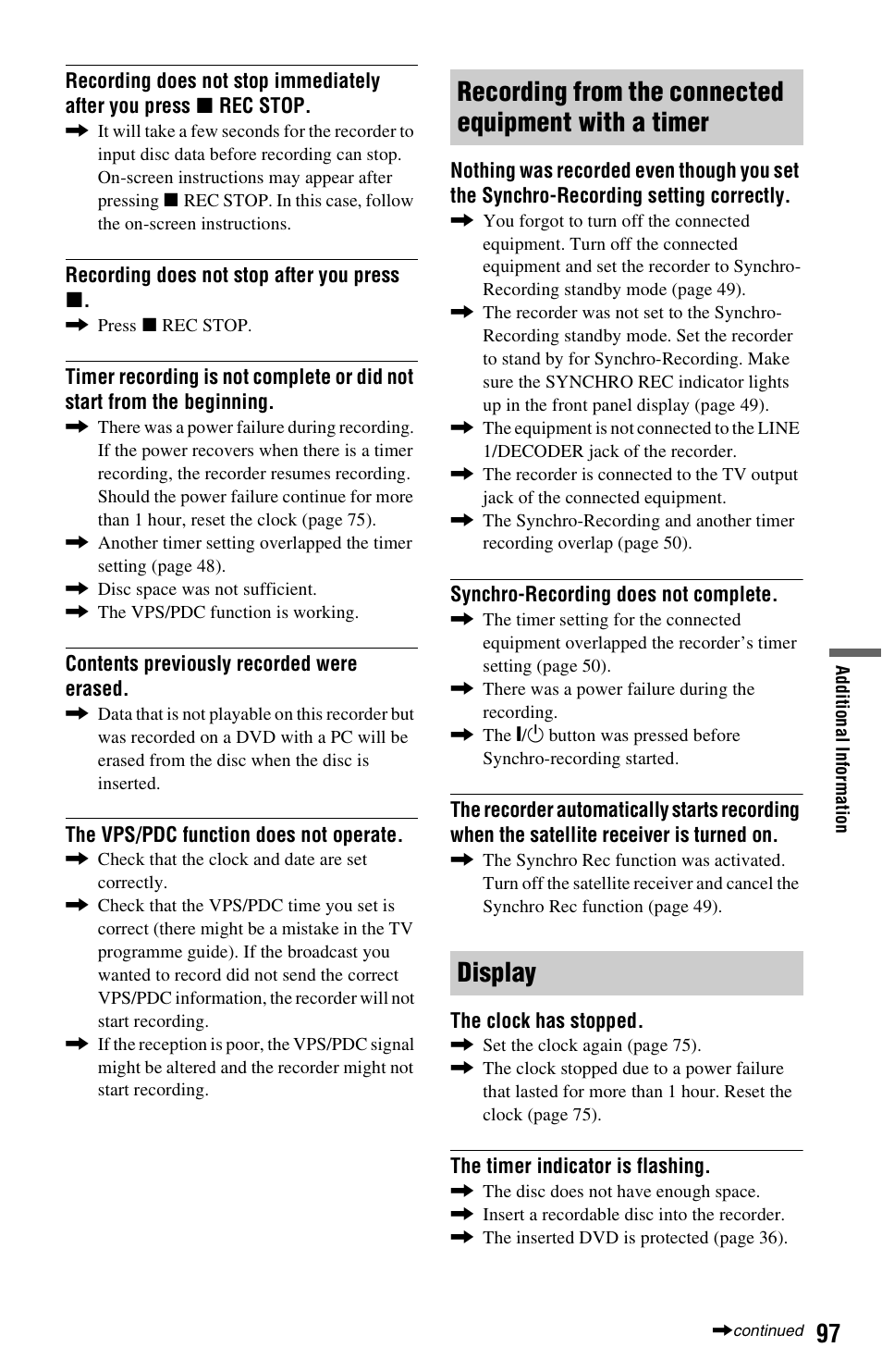 Sony RDR-GX350 User Manual | Page 97 / 112