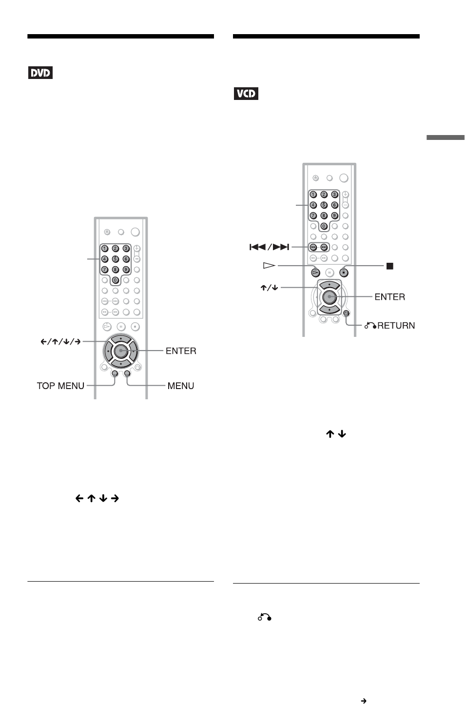 Using the dvd’s menu, Playing video cds with pbc functions | Sony DVP-NC615 User Manual | Page 33 / 76