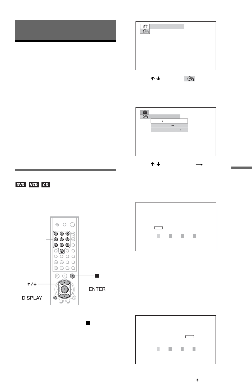 Using various additional functions, Locking discs, Custom parental control | Sony DVP-NC615 User Manual | Page 55 / 76