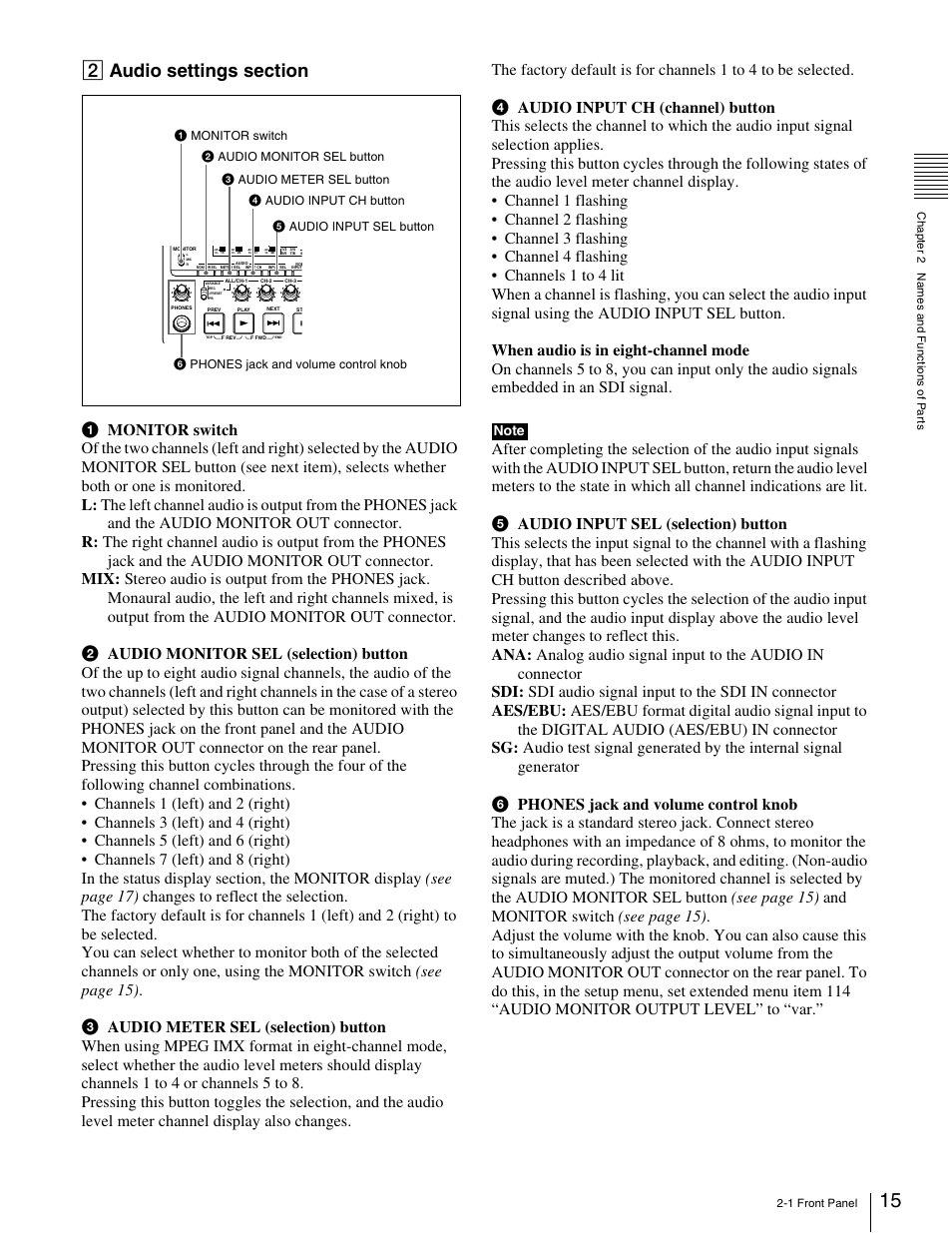 Sony XDCAM PDW-1500 User Manual | Page 15 / 142