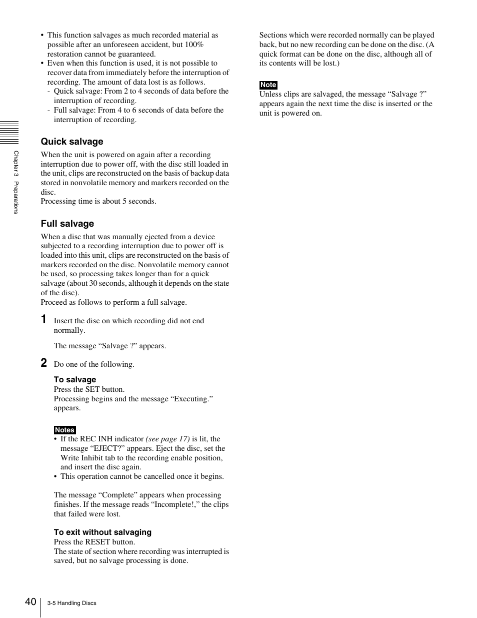 Sony XDCAM PDW-1500 User Manual | Page 40 / 142