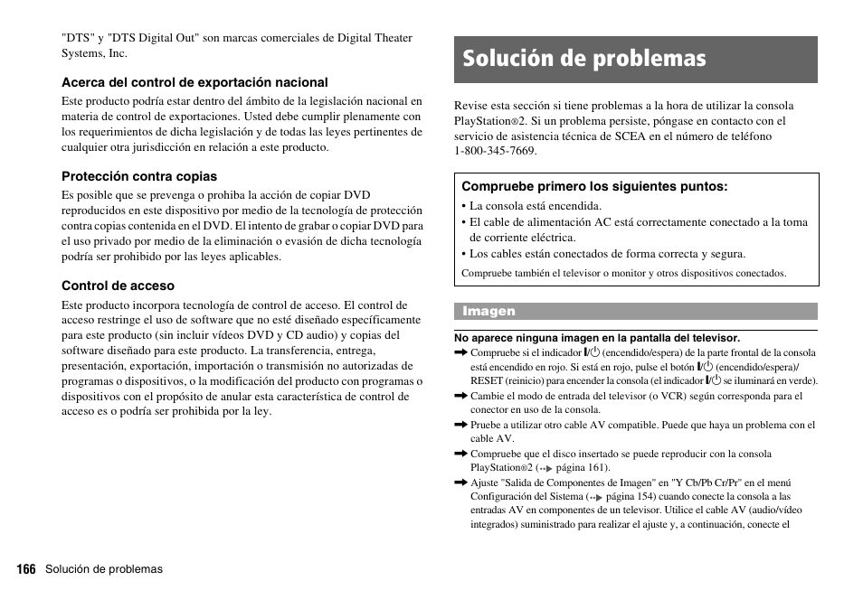 Solución de problemas | Sony SCPH-70011 User Manual | Page 166 / 172