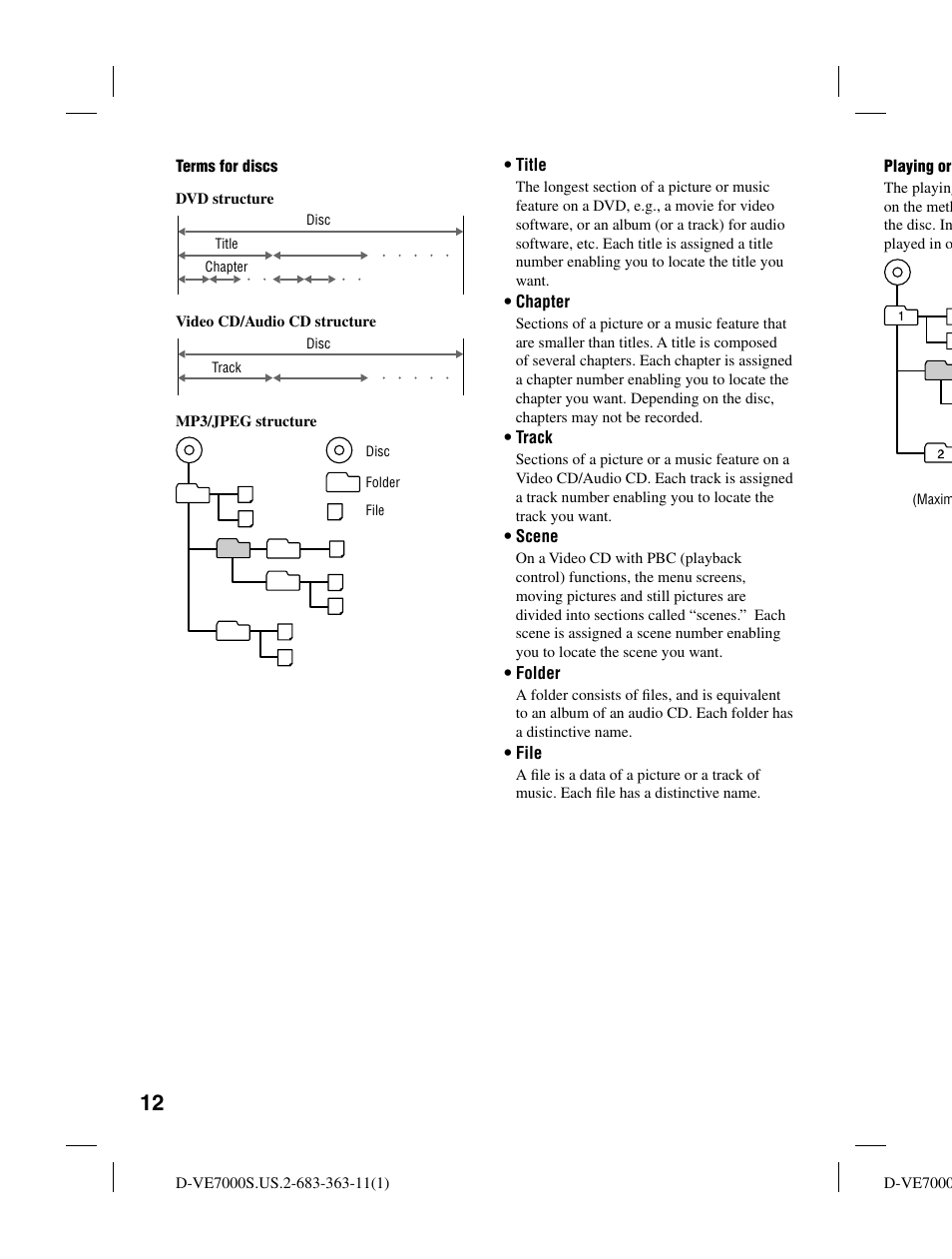 Sony D-VE7000S User Manual | Page 12 / 60