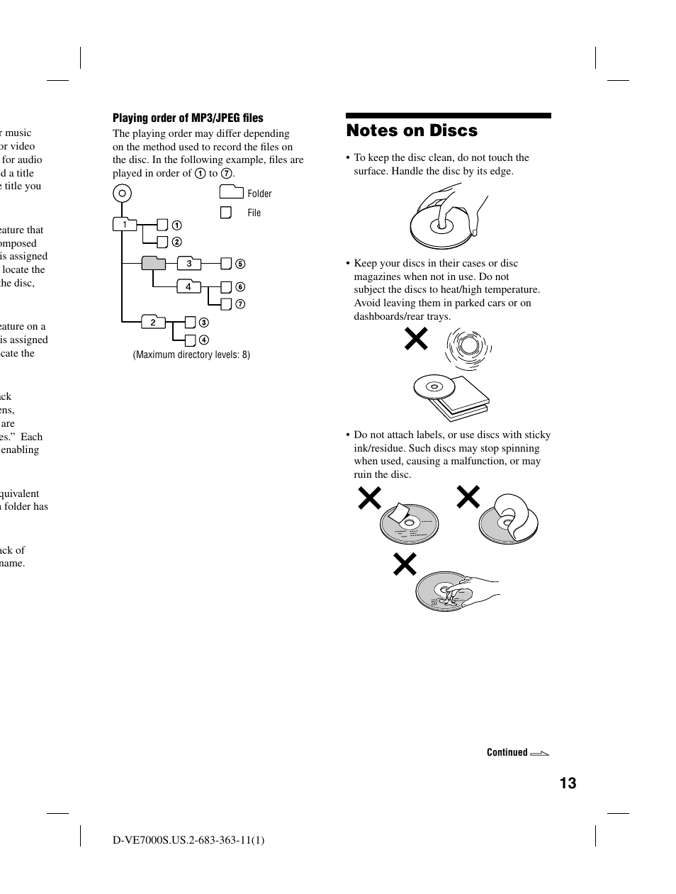 Sony D-VE7000S User Manual | Page 13 / 60