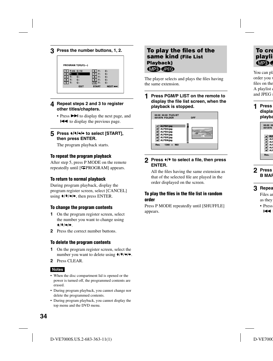 Sony D-VE7000S User Manual | Page 34 / 60