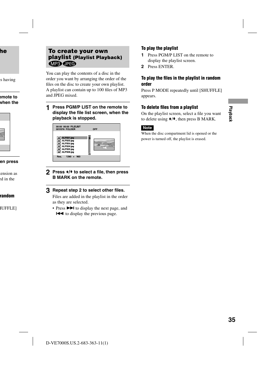 Sony D-VE7000S User Manual | Page 35 / 60