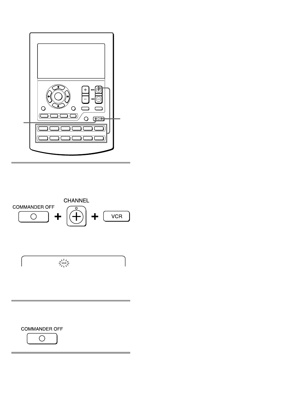 Press the commander off button | Sony RM-AV2500 User Manual | Page 53 / 76