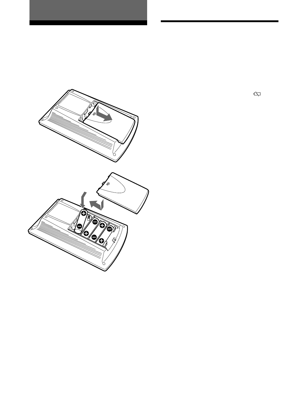 Getting started, Installing the batteries, When to replace the batteries | Sony RM-AV2500 User Manual | Page 6 / 76