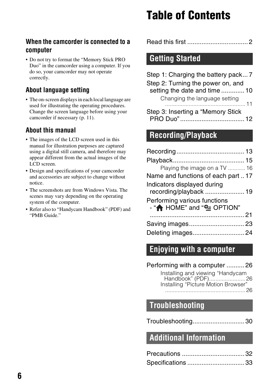 Sony 3-288-523-13(1) User Manual | Page 6 / 36