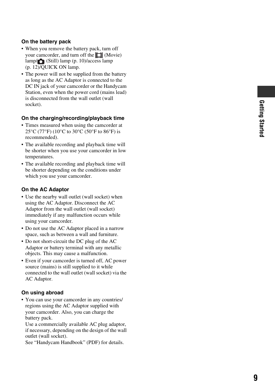 Sony 3-288-523-13(1) User Manual | Page 9 / 36