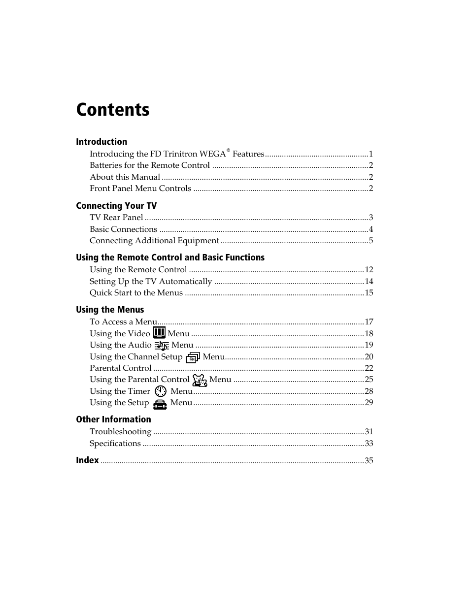 Sony WEGA KV-13FS100 User Manual | Page 11 / 48