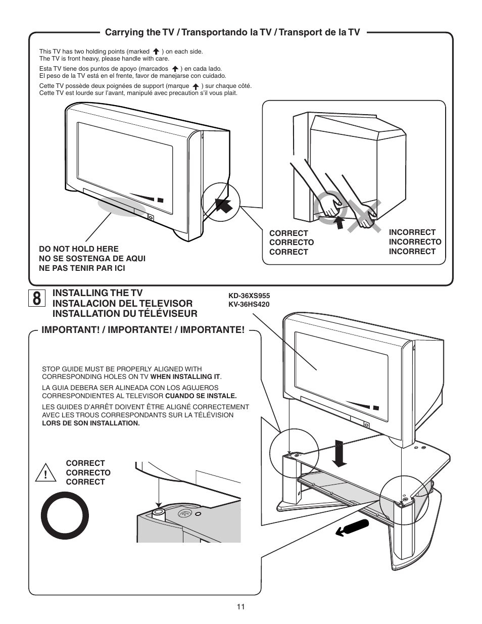 Sony SU-36HX1 User Manual | Page 11 / 16
