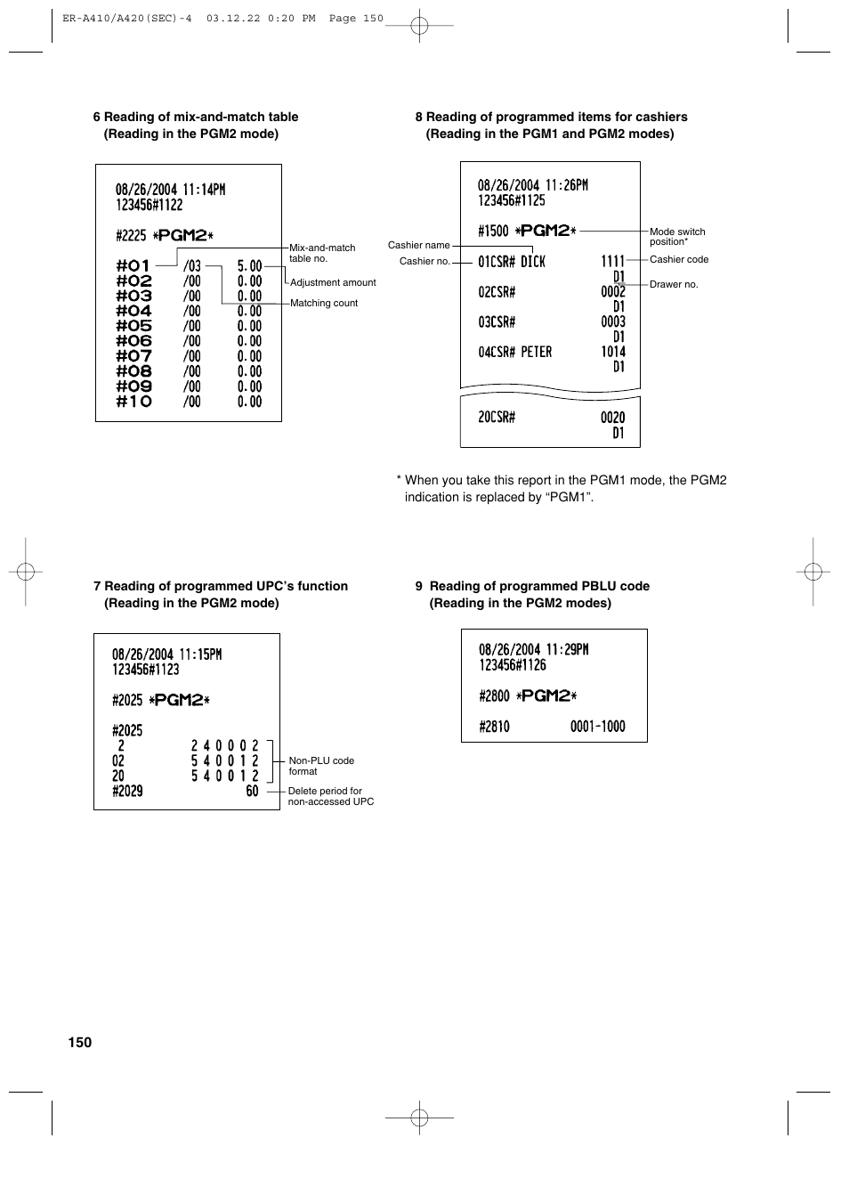 Sony ER-A420 User Manual | Page 152 / 190
