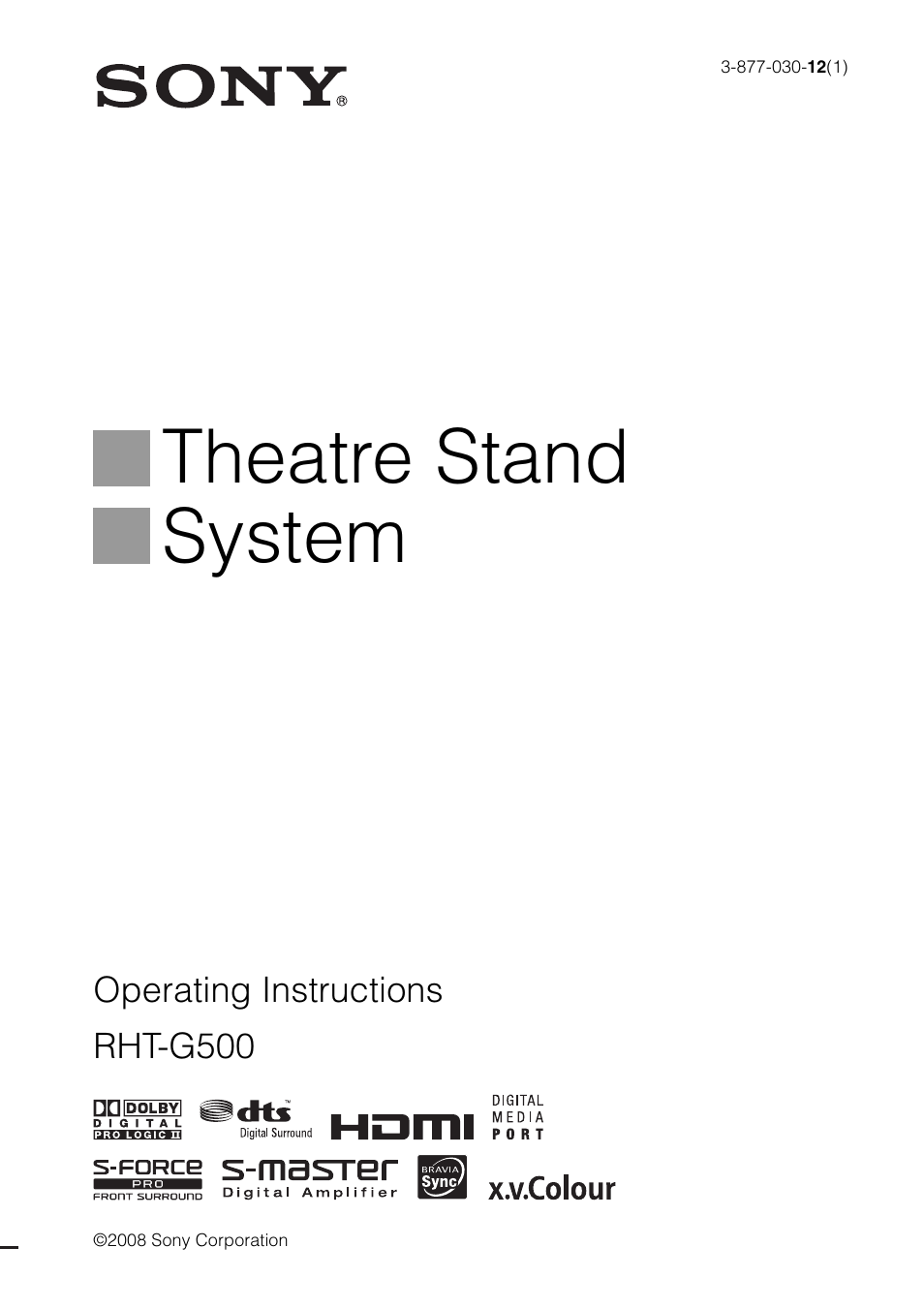 Sony 3-877-030-12(1) User Manual | 40 pages