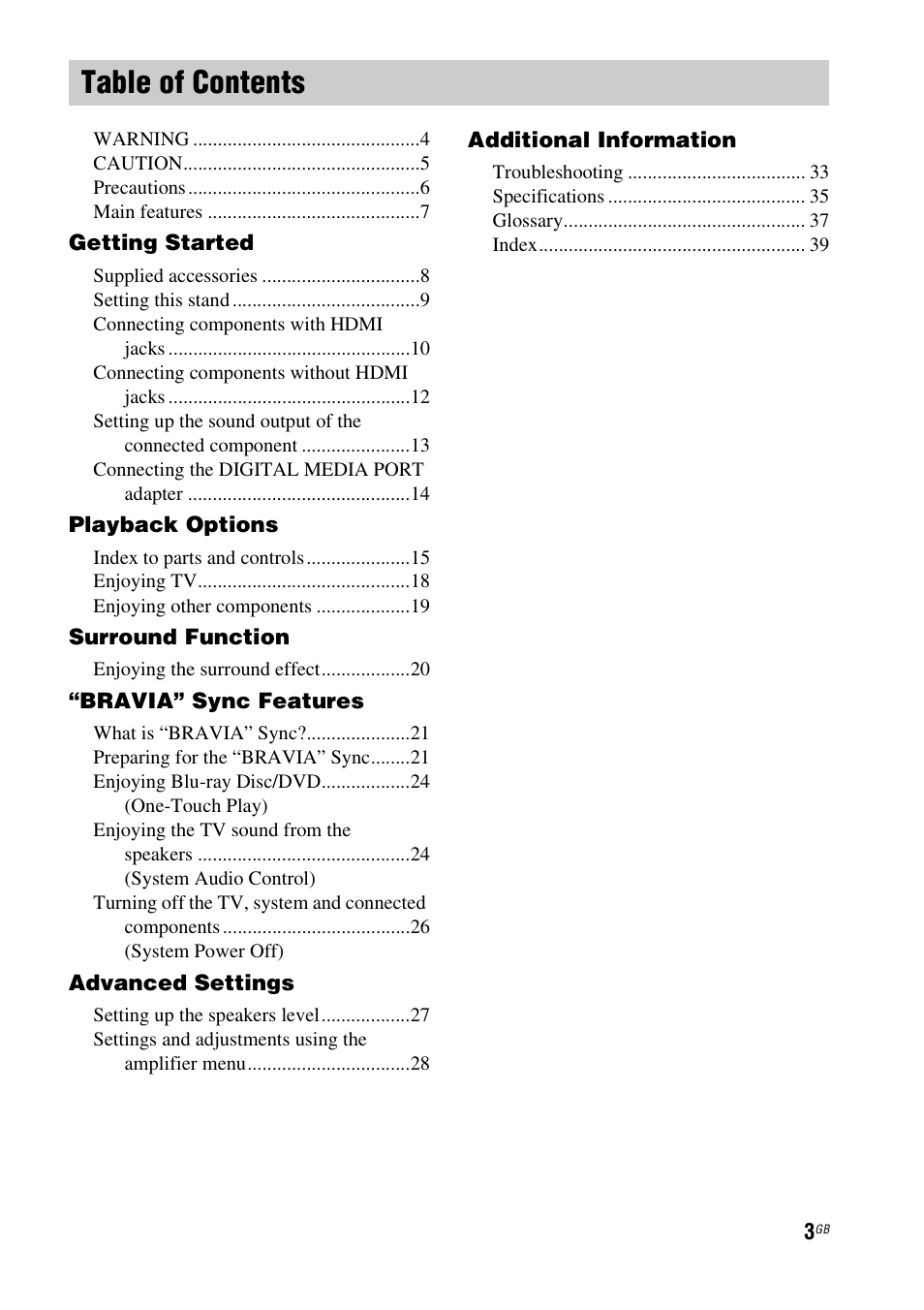 Sony 3-877-030-12(1) User Manual | Page 3 / 40