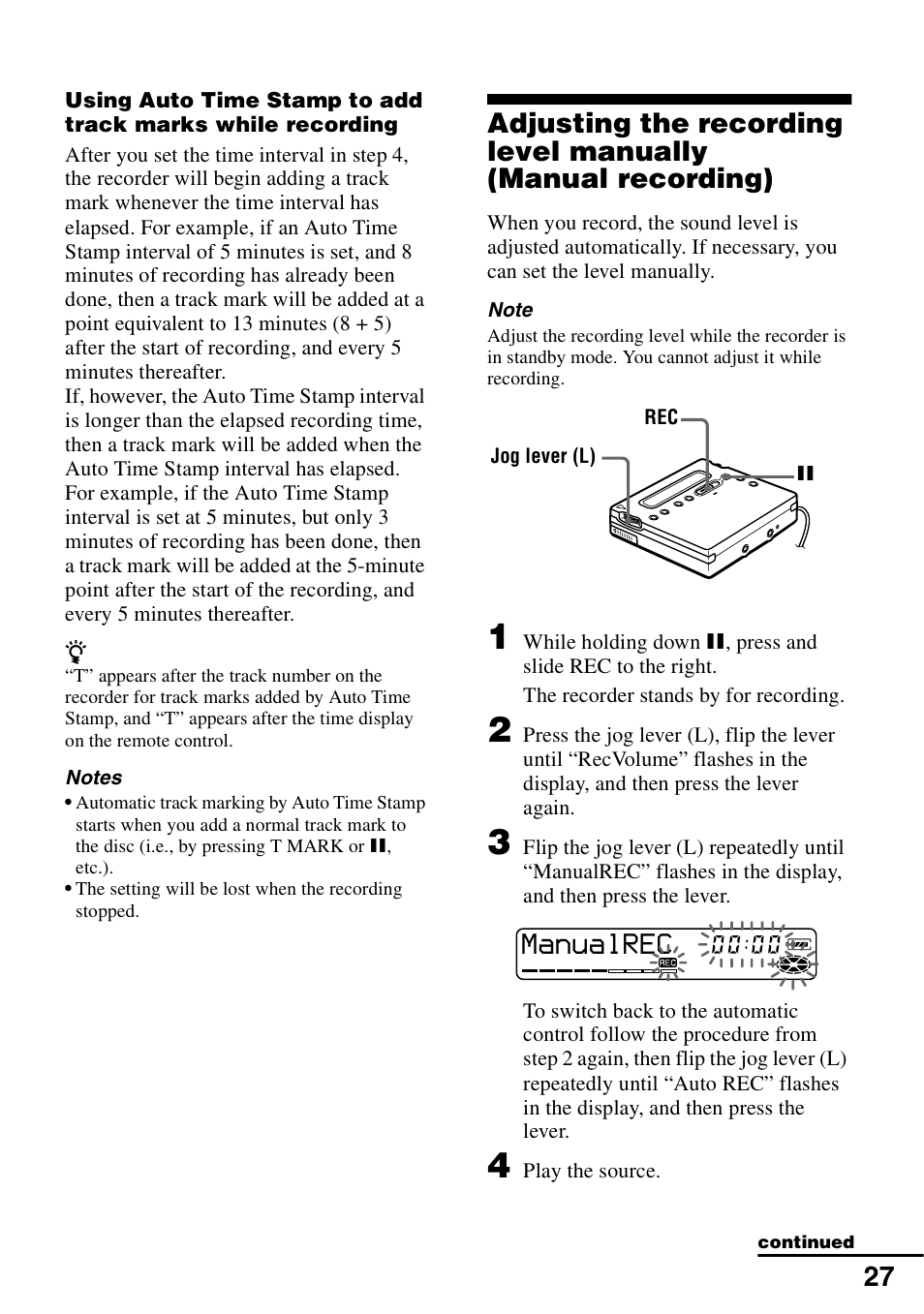 Manualrec | Sony MZ-R900 User Manual | Page 27 / 72