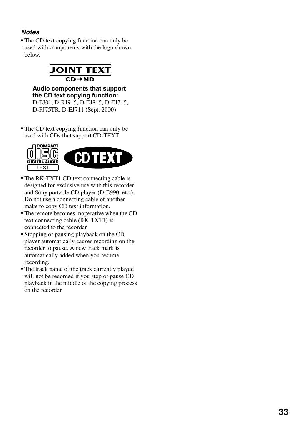 Sony MZ-R900 User Manual | Page 33 / 72