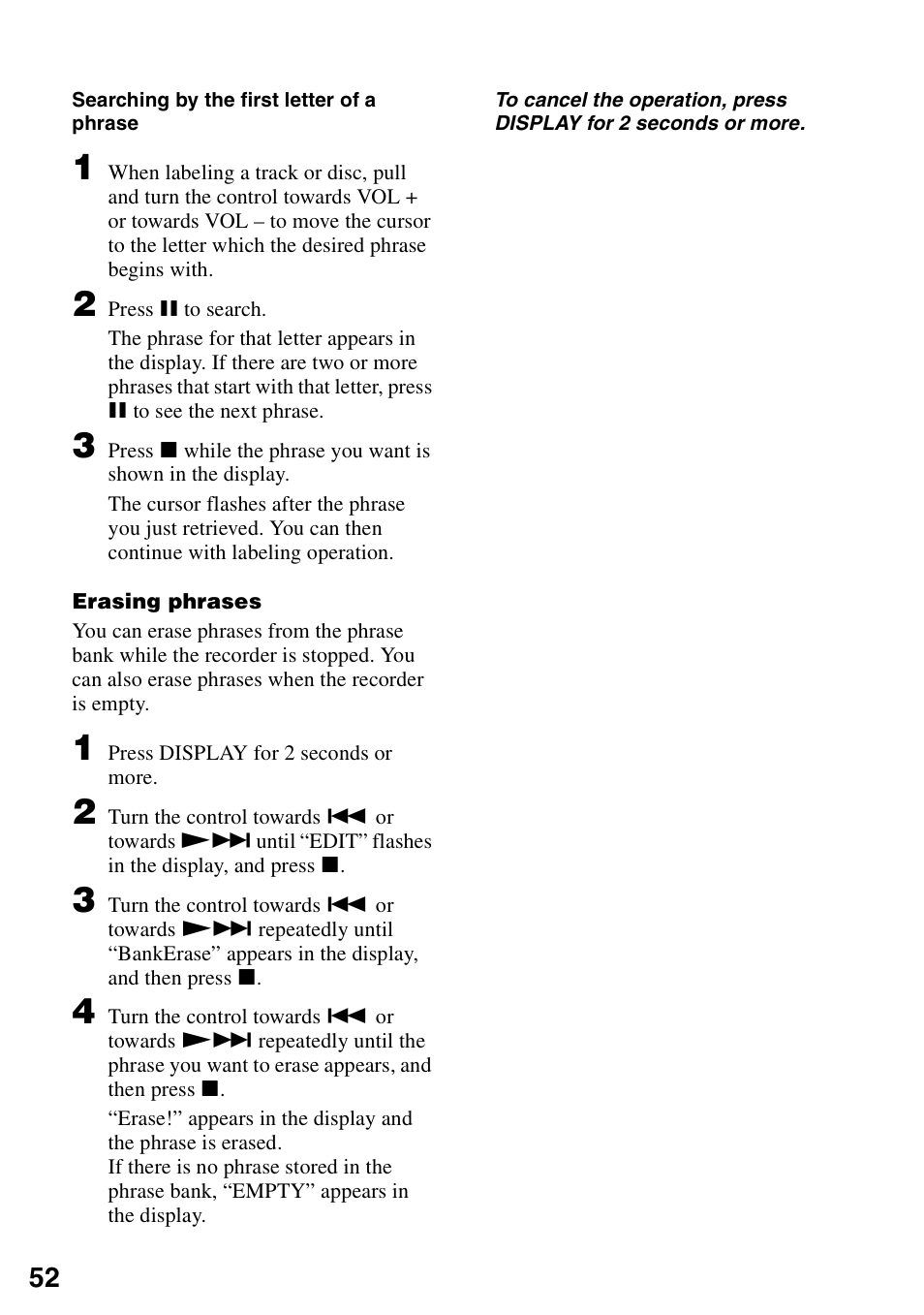 Sony MZ-R900 User Manual | Page 52 / 72