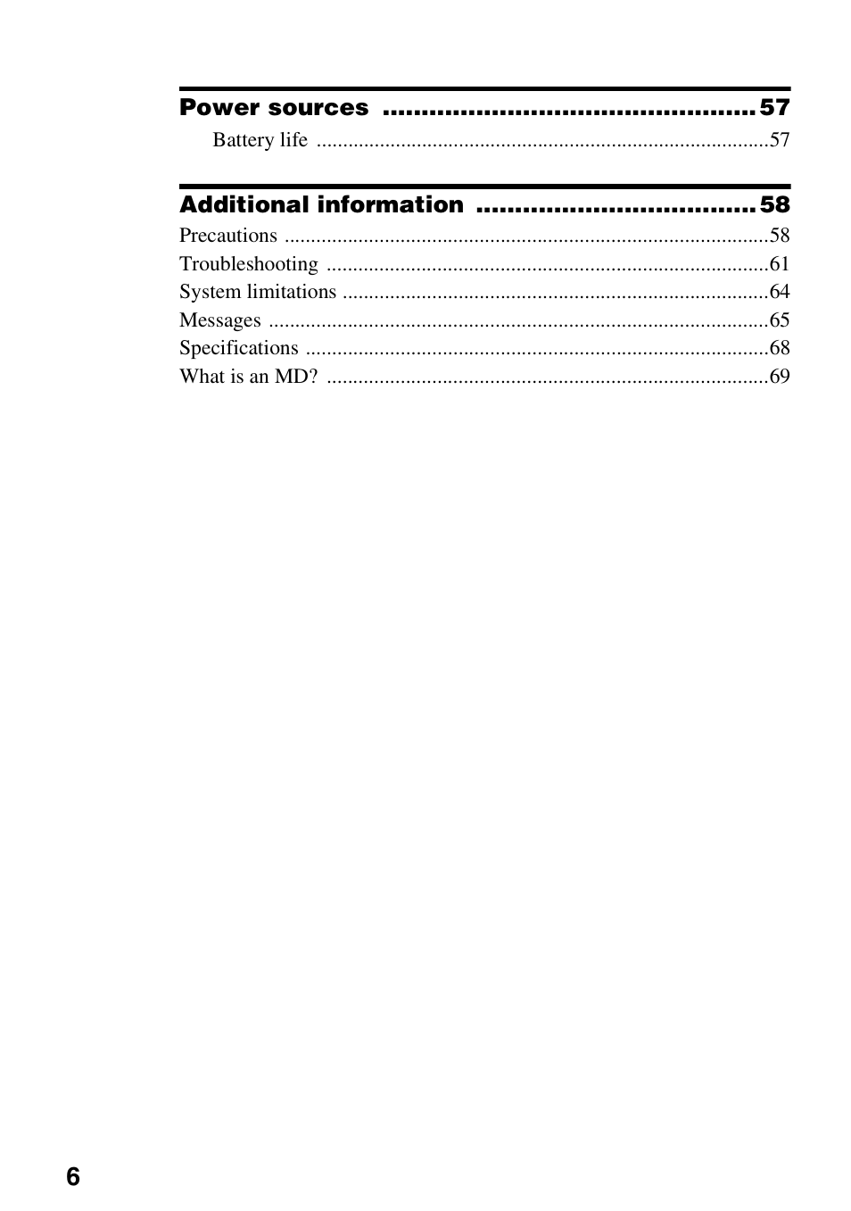 Sony MZ-R900 User Manual | Page 6 / 72