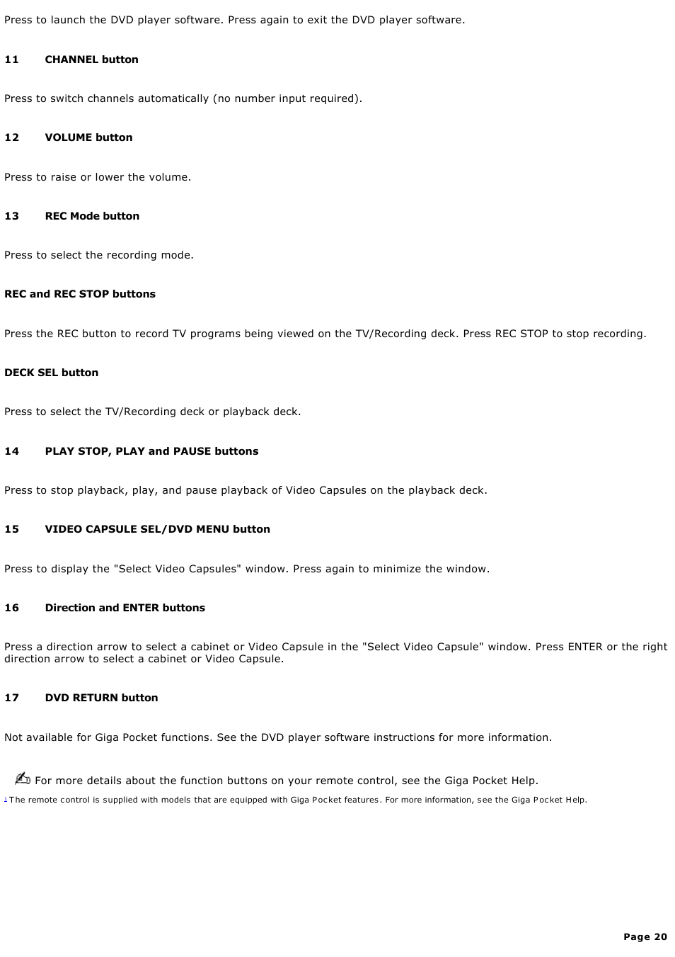 Sony PCV-RX450 User Manual | Page 20 / 119