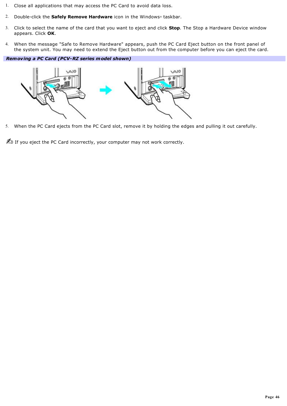 Sony PCV-RX450 User Manual | Page 46 / 119