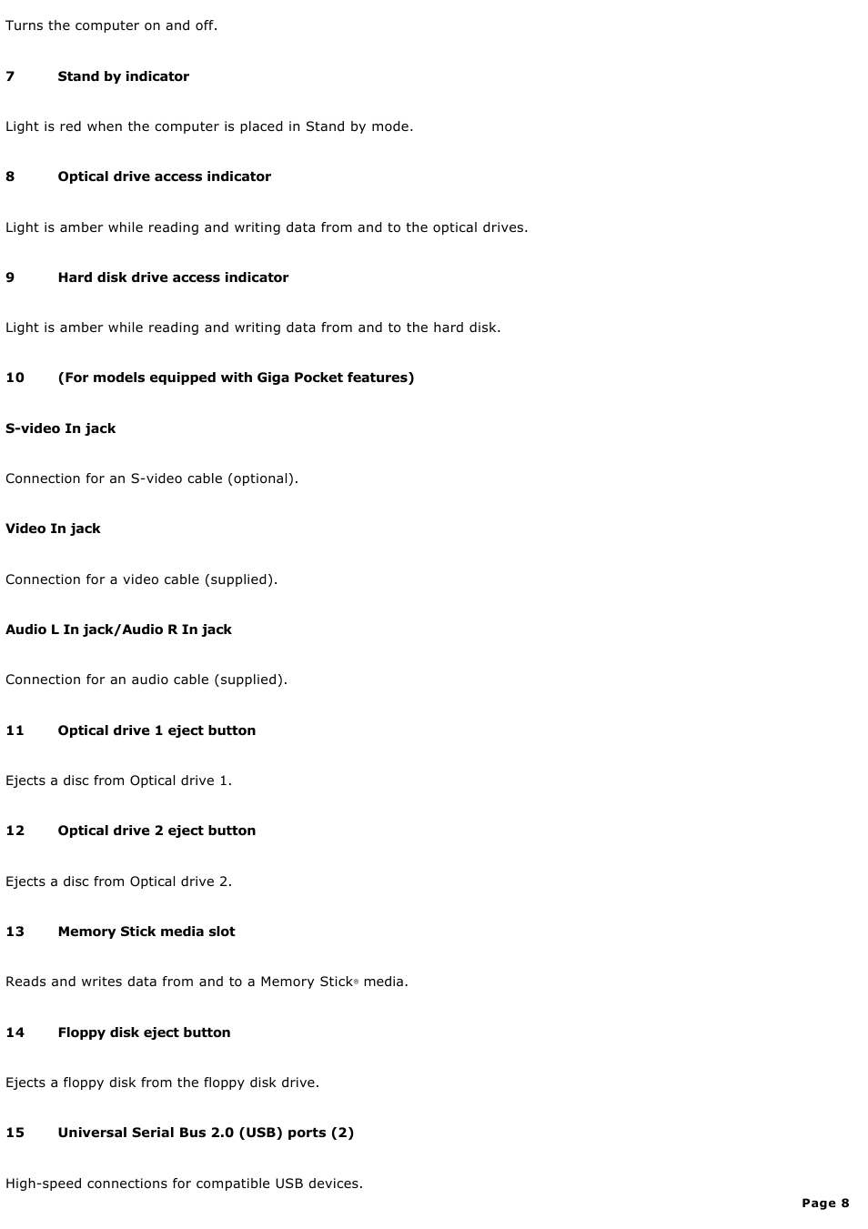 Sony PCV-RX450 User Manual | Page 8 / 119