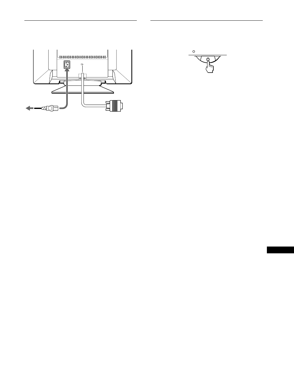 Stap 2: sluit het netsnoer aan, Stap 3: zet de monitor en de computer aan, Als er geen beeld verschijnt op het scherm | Stap 2, Stap 3 | Sony CPD-E400P User Manual | Page 119 / 132