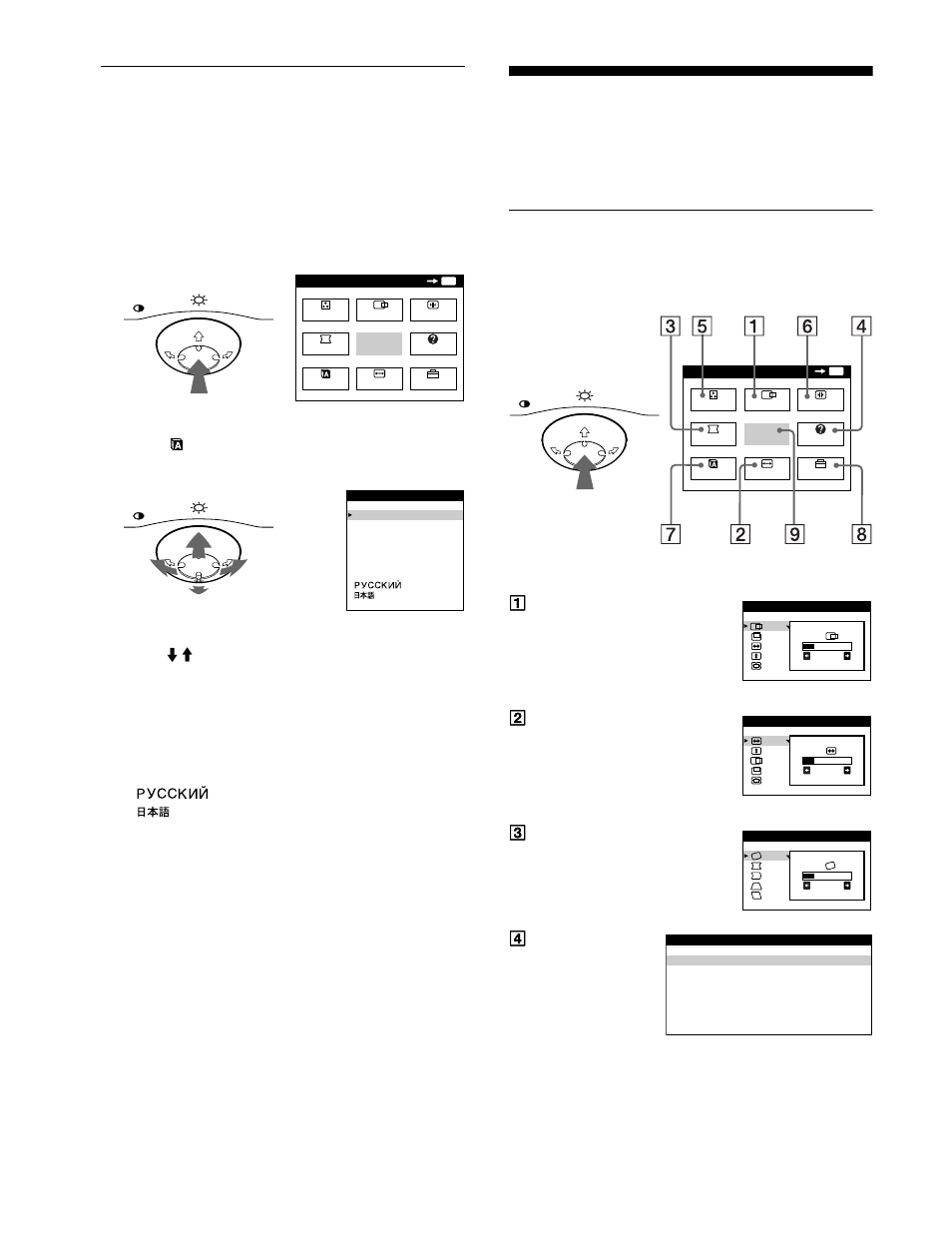 Personnalisation de votre moniteur, Pilotage par menus | Sony CPD-E400P User Manual | Page 24 / 132