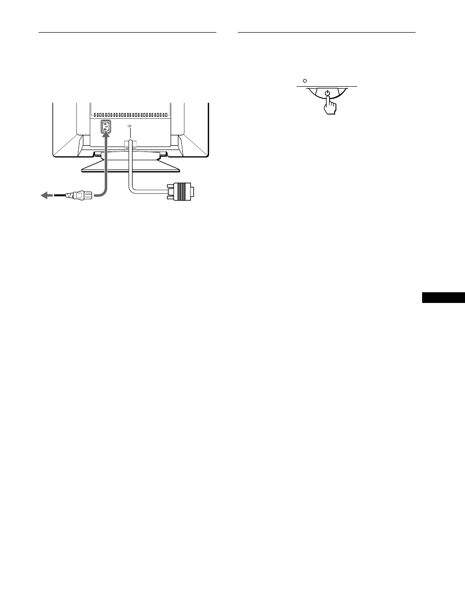 Schritt 2: anschließen des netzkabels, Schritt 3: einschalten von monitor und computer, Wenn auf dem bildschirm kein bild erscheint | Schritt 2: ans, Schritt 3: ei, Seite 7, In (seite 7 | Sony CPD-E400P User Manual | Page 39 / 132