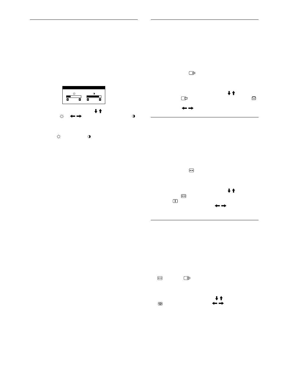 Regolazione della luminosità e del contrasto, Ingrandimento o riduzione dell’immagine (zoom), 10 regolazione della luminosità e del contrasto | Sony CPD-E400P User Manual | Page 74 / 132