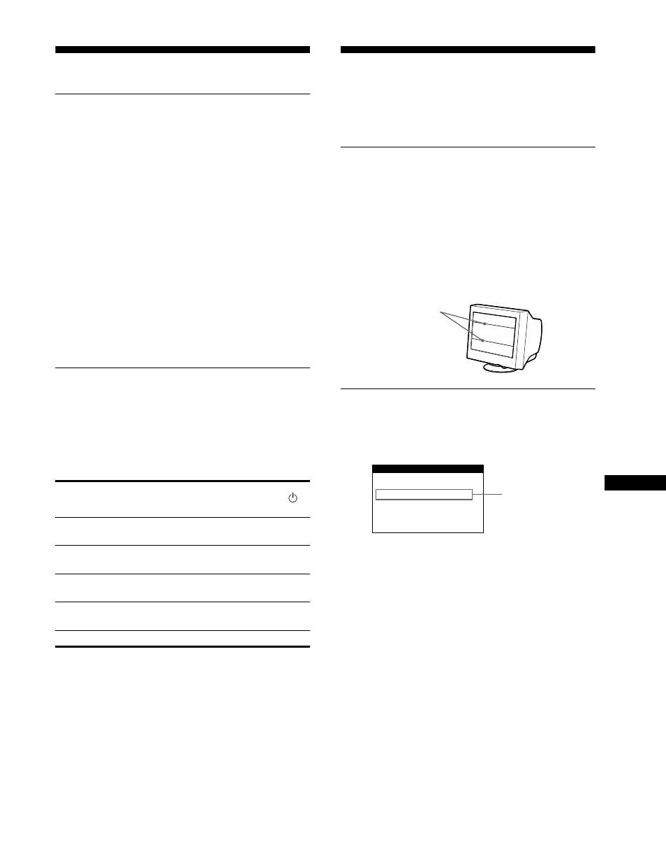 Caratteristiche, Modo preimpostato e modo utente, Nota per gli utenti di windows | Funzione di risparmio energetico, Guida alla soluzione dei problemi, Messaggi a schermo | Sony CPD-E400P User Manual | Page 79 / 132
