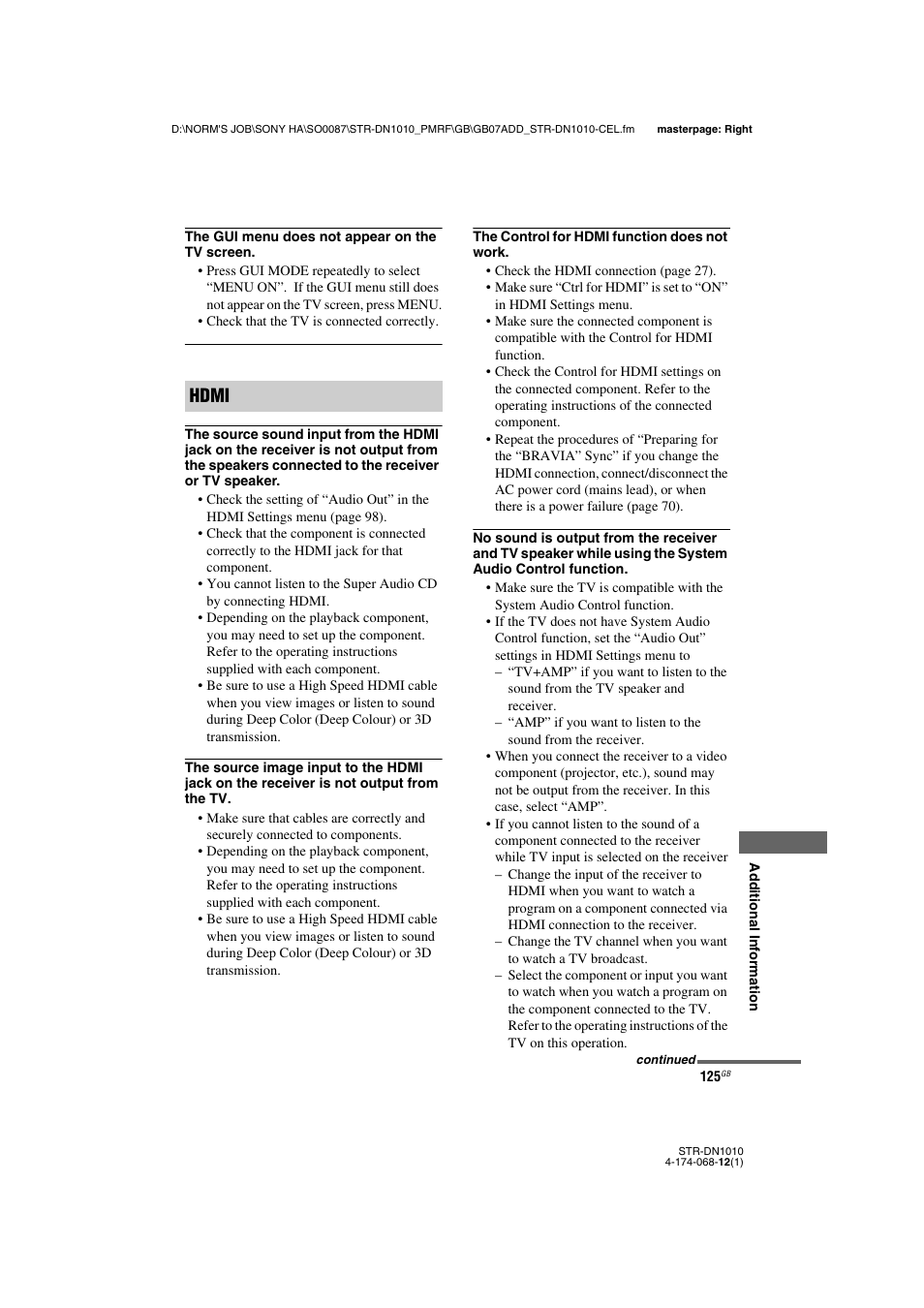 Hdmi | Sony STR-DN1010 User Manual | Page 125 / 136