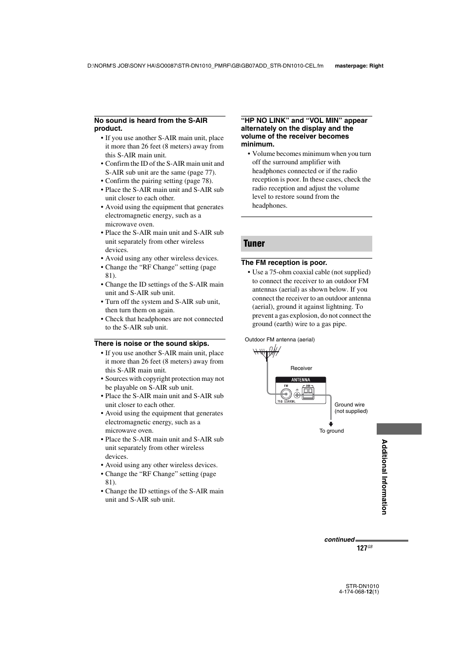 Tuner | Sony STR-DN1010 User Manual | Page 127 / 136