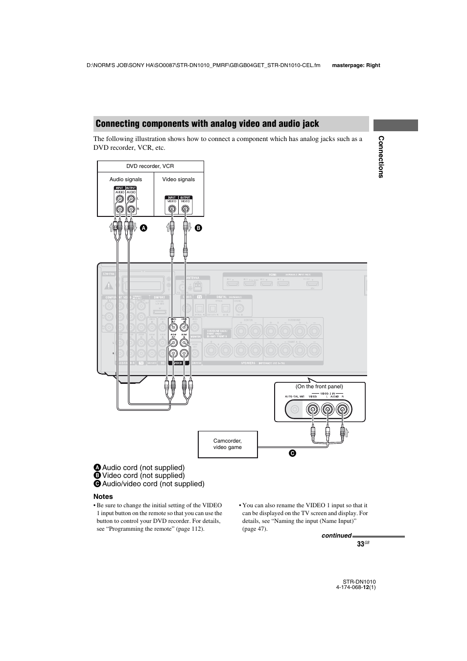 Sony STR-DN1010 User Manual | Page 33 / 136