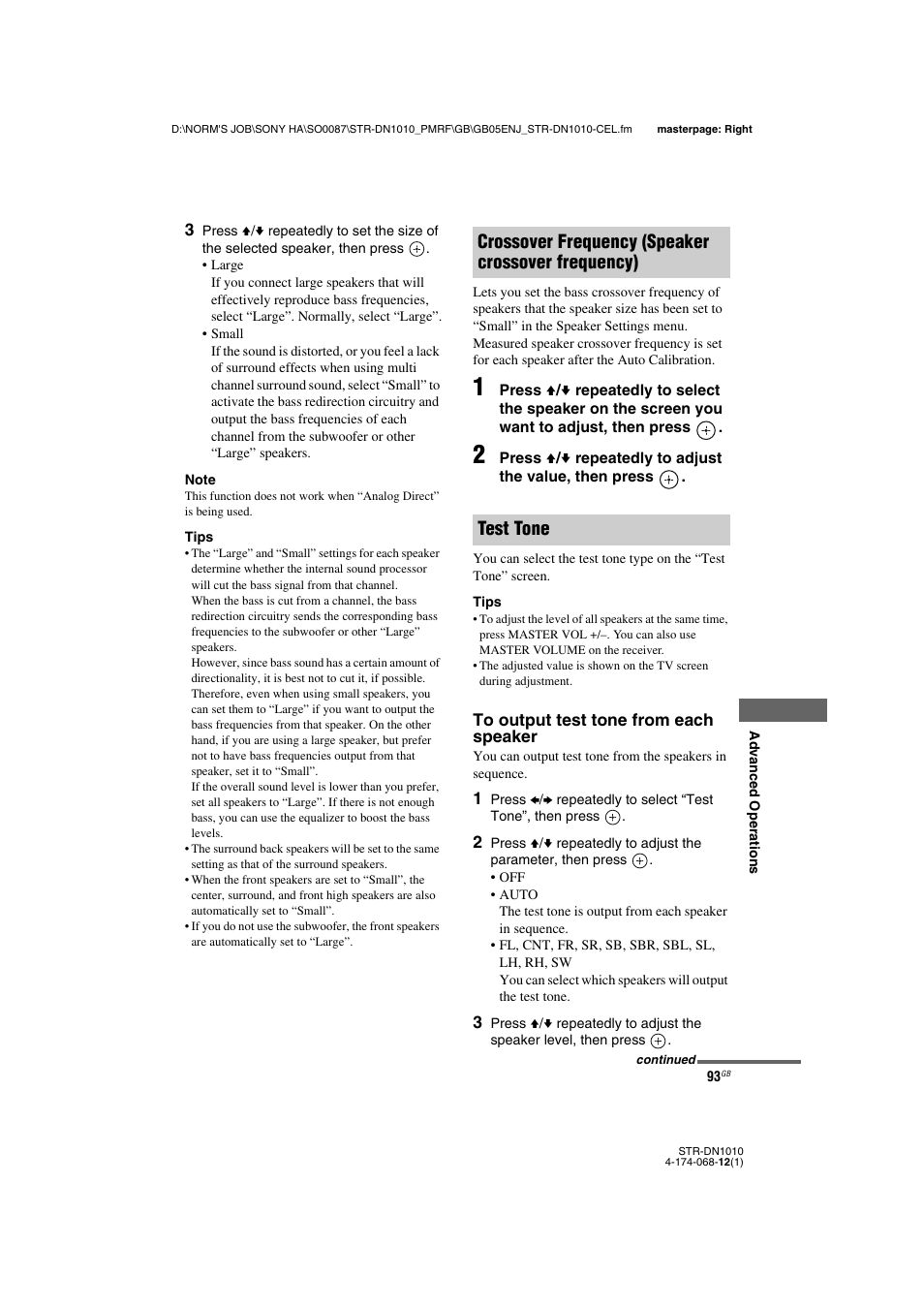 Sony STR-DN1010 User Manual | Page 93 / 136