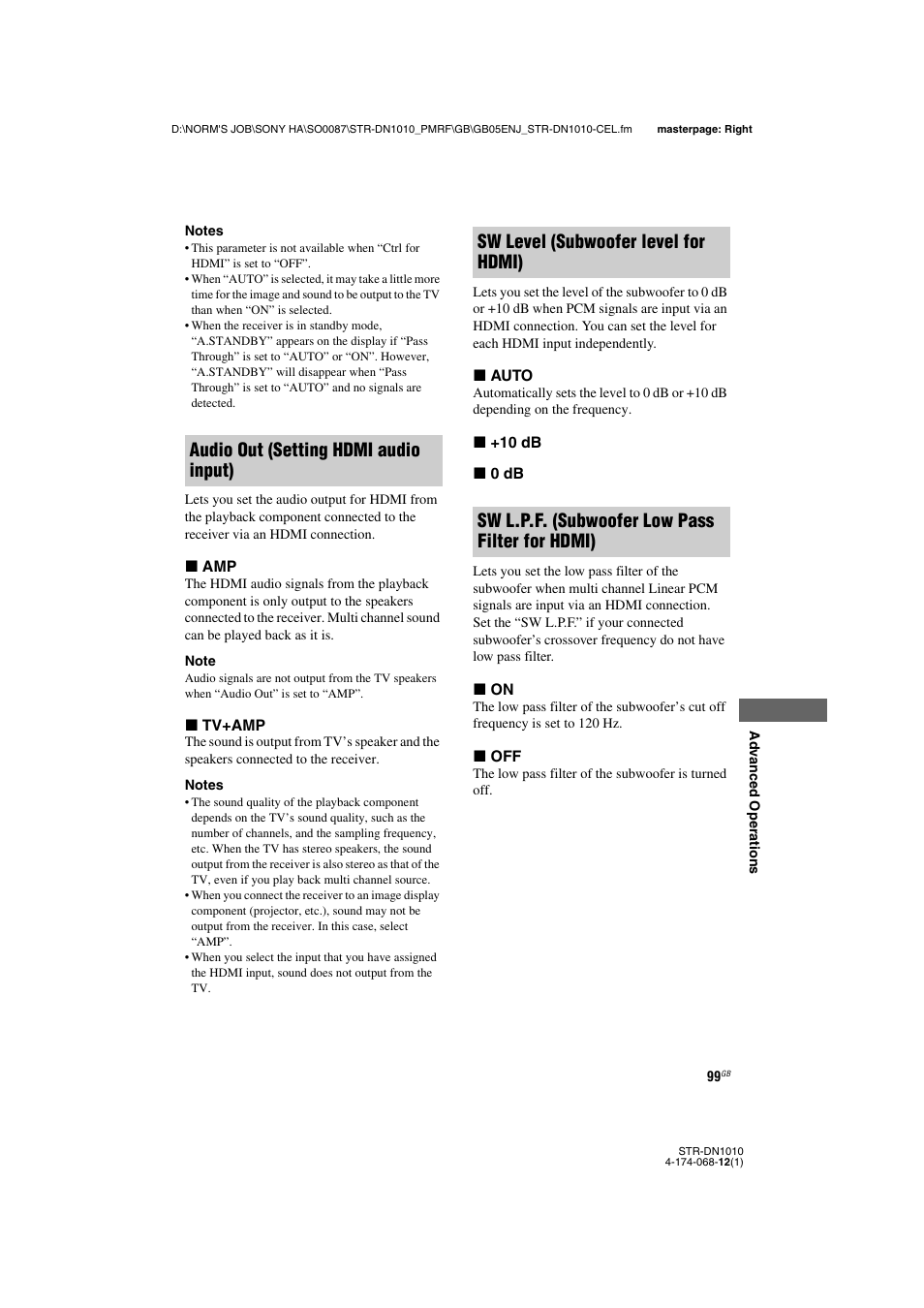 Sony STR-DN1010 User Manual | Page 99 / 136