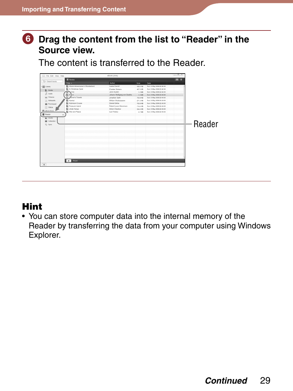 Sony PRS-300 User Manual | Page 29 / 92