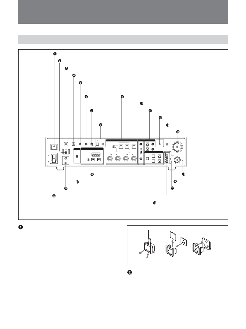 Location and functions of parts, Front panel | Sony CCU-D50P User Manual | Page 15 / 31