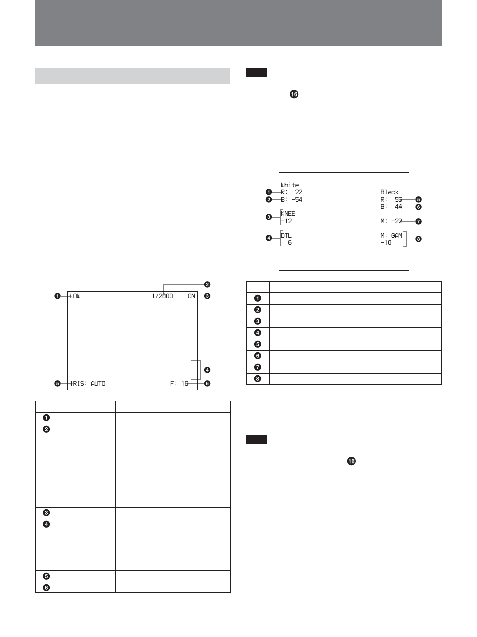 Displaying and changing settings, Displaying settings, Initial page | Page 1: normal page, Page 2: control page | Sony CCU-D50P User Manual | Page 24 / 31