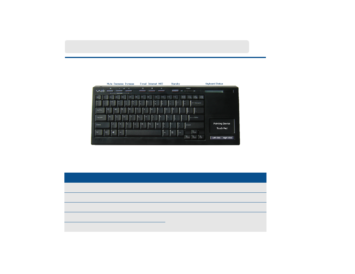 Using the wireless keyboard | Sony VGX-XL1 User Manual | Page 16 / 123