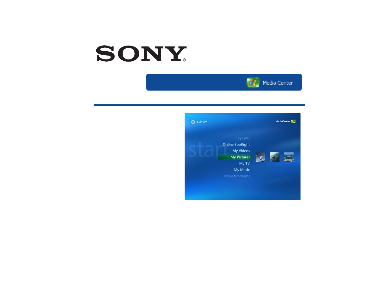 Media center setup | Sony VGX-XL1 User Manual | Page 21 / 123