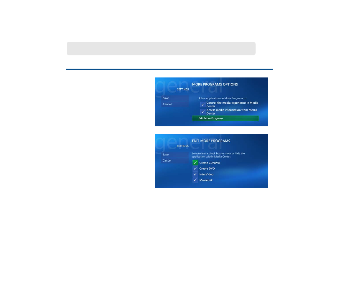 More programs options | Sony VGX-XL1 User Manual | Page 26 / 123